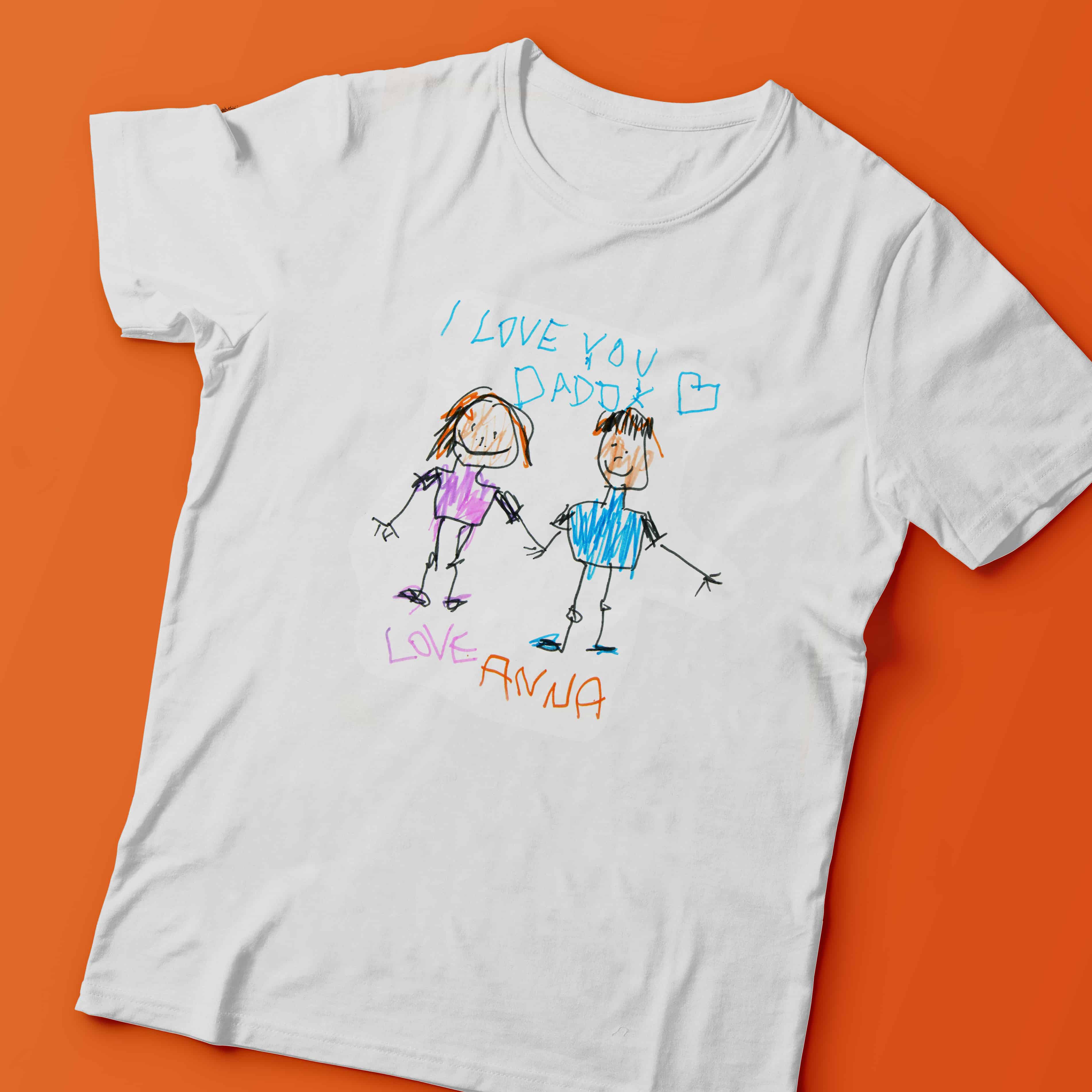 turn a drawing into a shirt for Father's Day!