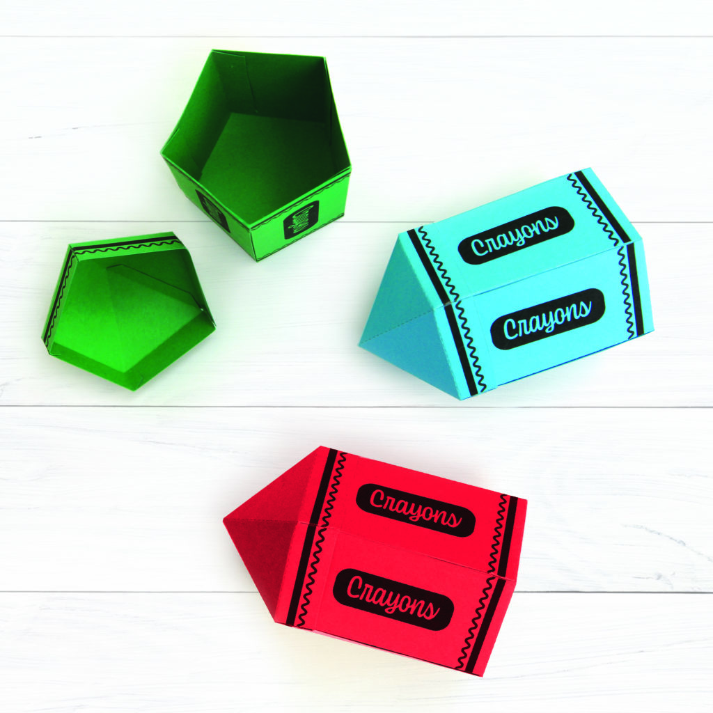 Crayon Shaped Boxes Free Printable Download