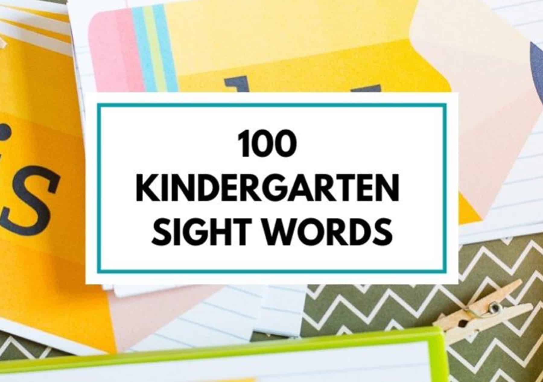 100 Kindergarten Sight Words Printable Flash Cards Paris Corporation