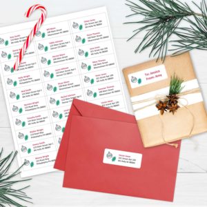 holiday address label gift tags