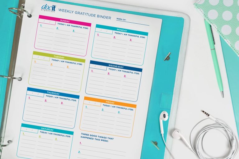 gratitude binder gratitude binder, organization, DocIt, planner, Thankful, Thanksgiving, printable