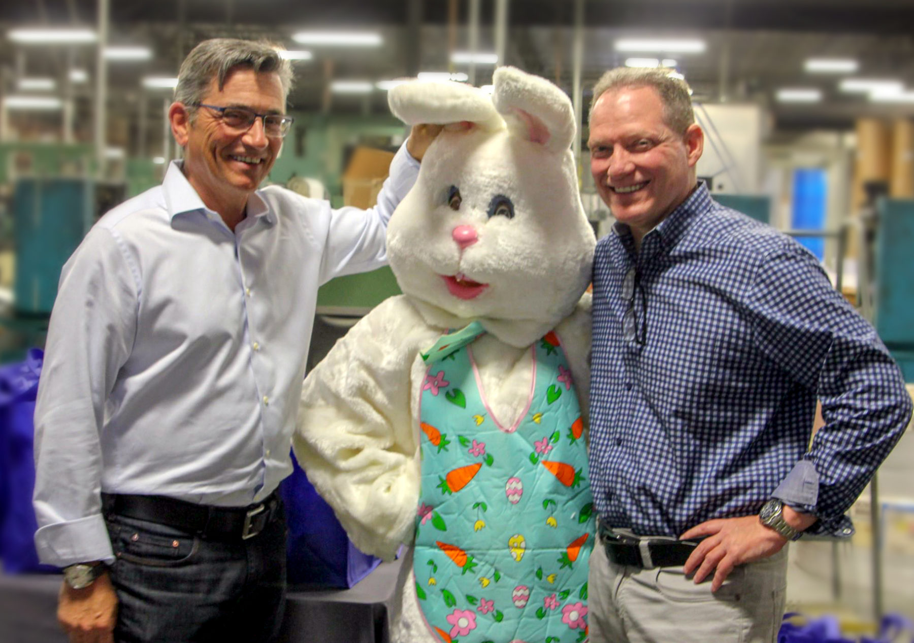 Paris CEO and CFO Hand Out Easter Hames