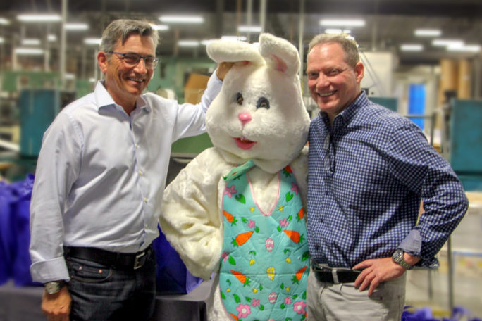 Paris CEO and CFO Hand Out Easter Hames