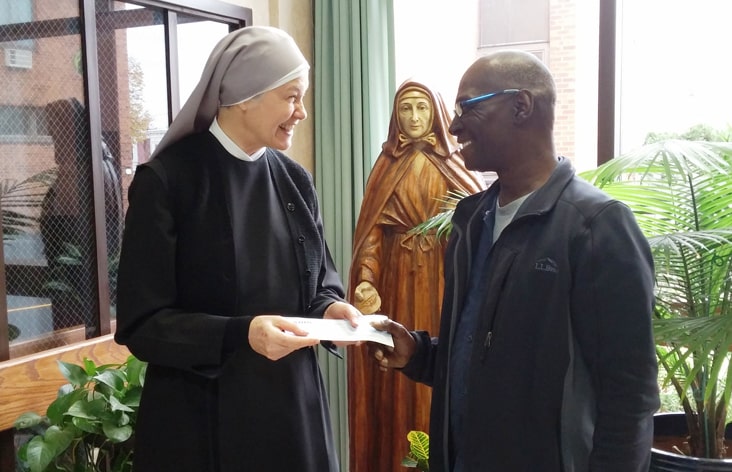 Paris Donates to the Little Sisters of the Poor