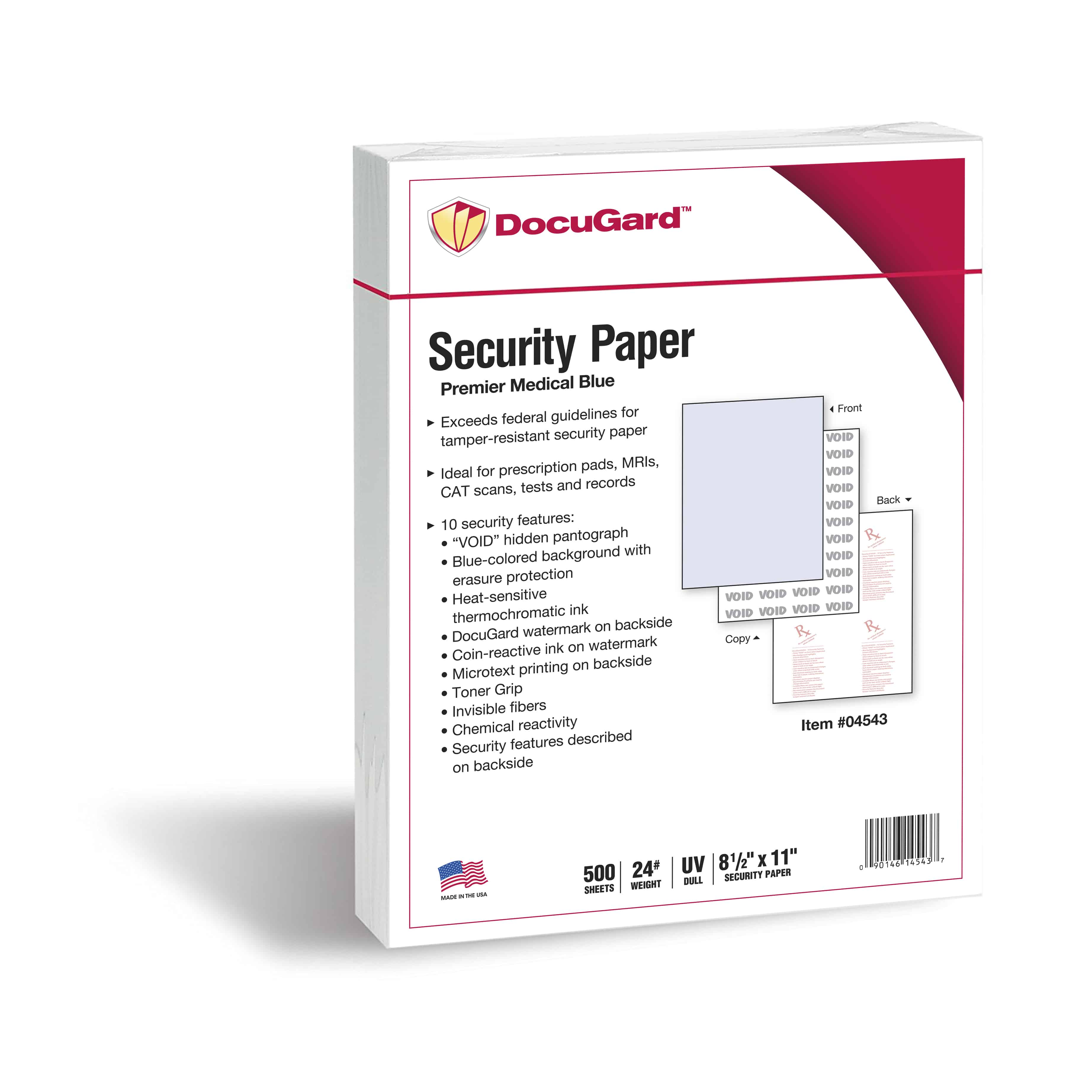 advanced medical, DocuGard, security paper, tamper resistant, fraud protection, prescription paper, medical paper