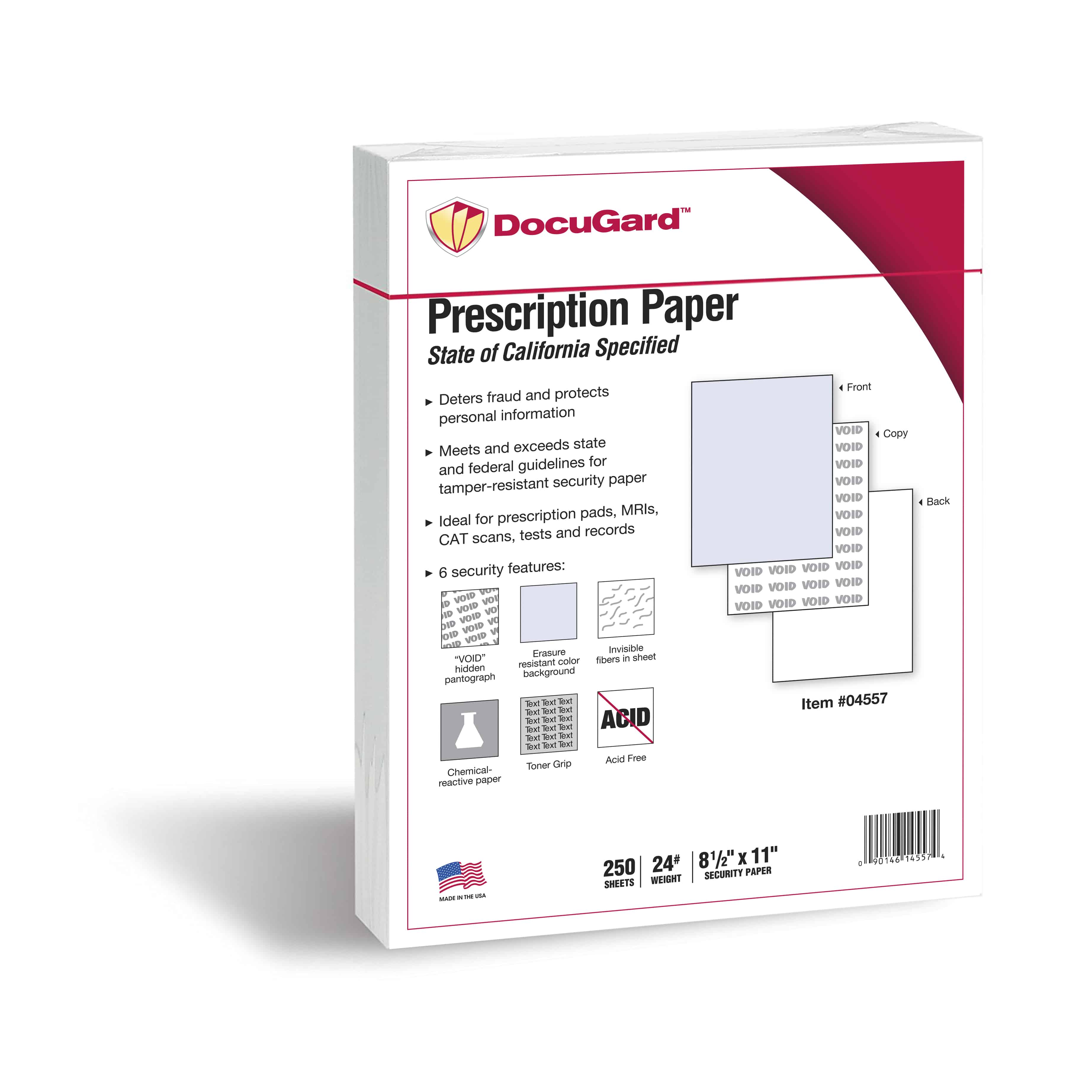 advanced medical, DocuGard, security paper, fraud protection, prescription paper, medical paper