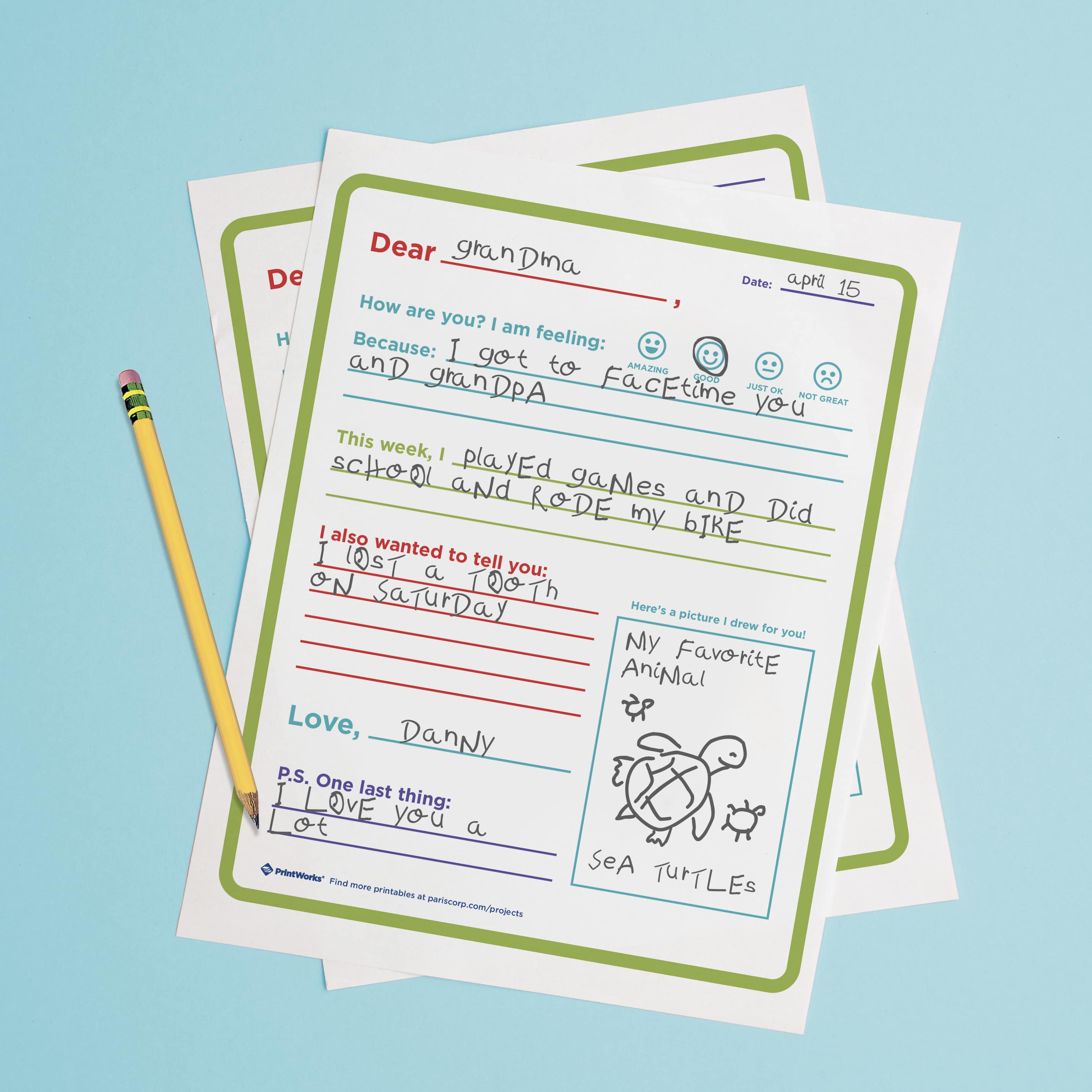 Letter Writing Printable for Kids - Free Printable Download