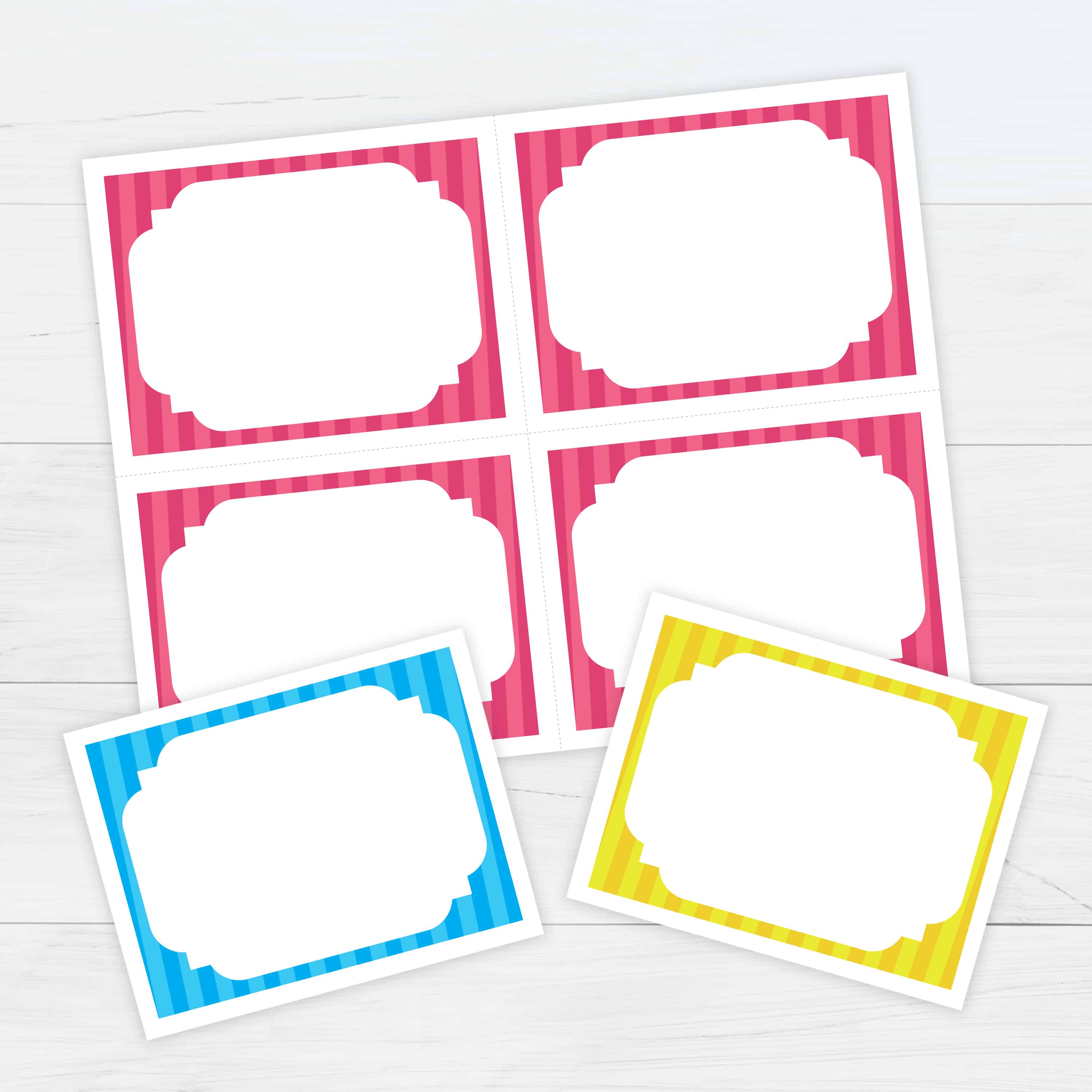 Bordered Flashcards 21 Template - Free Printable Download Regarding Free Printable Flash Cards Template