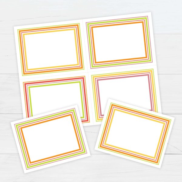bordered flash cards