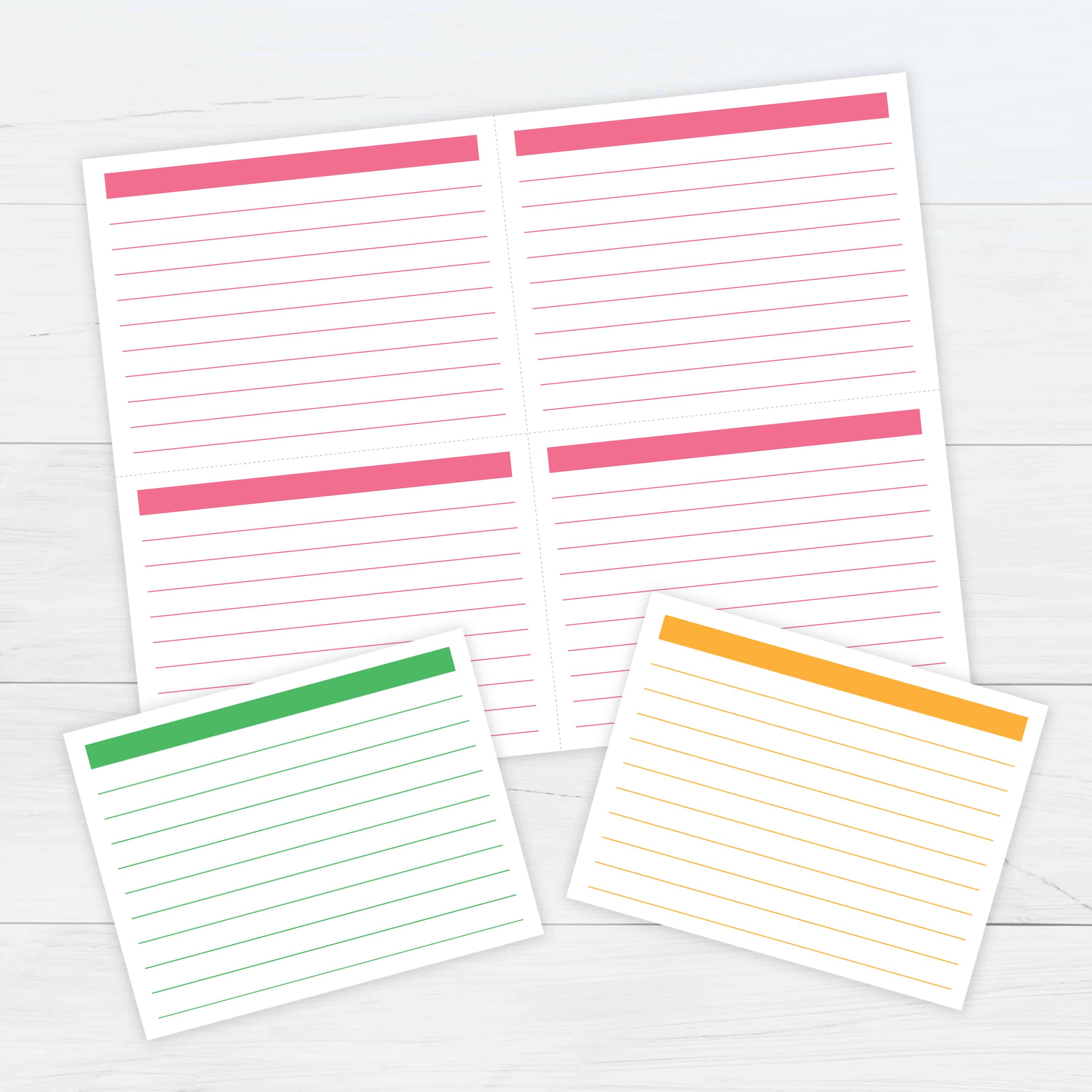 5 By 8 Index Card Template