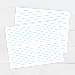 ruled index cards template