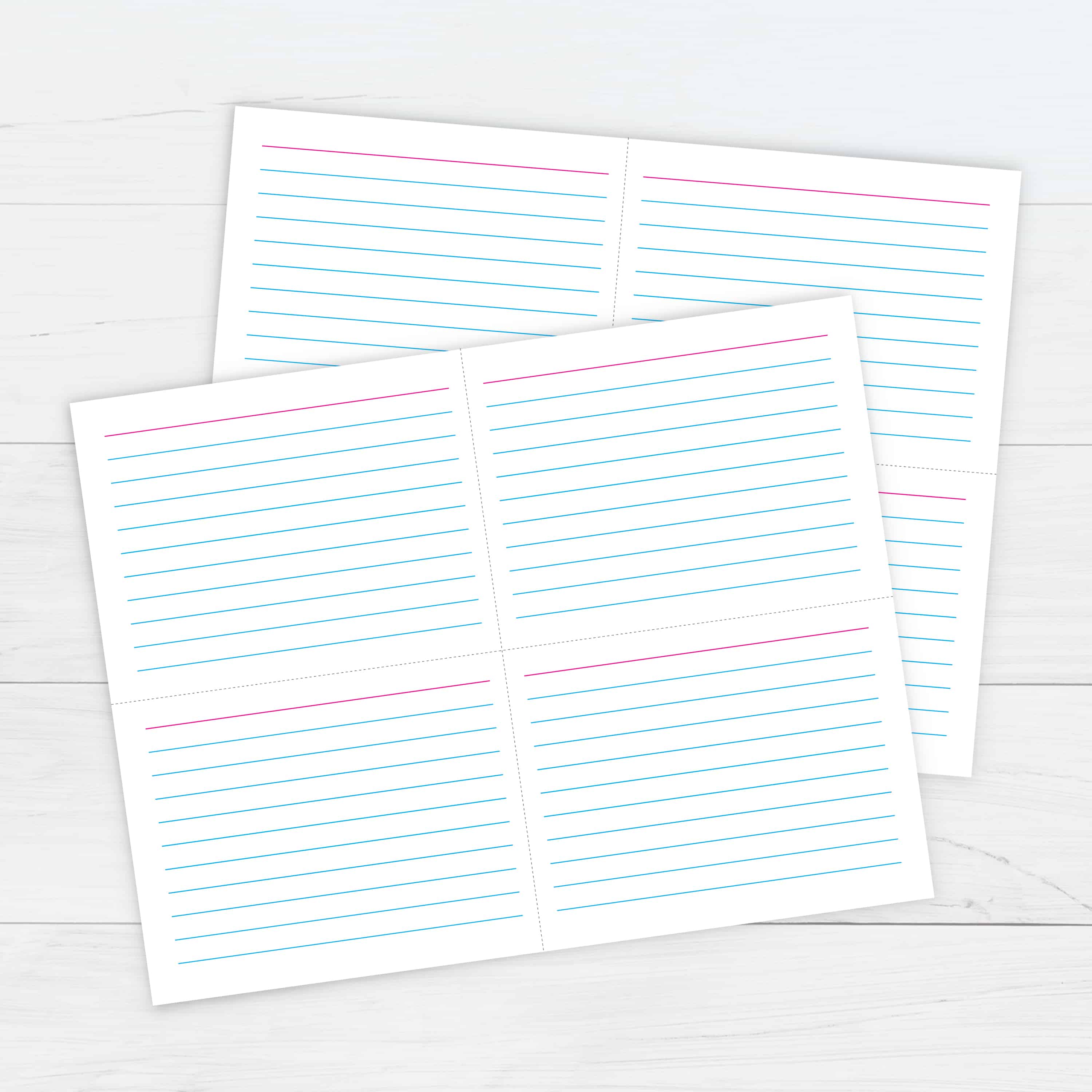 Ruled Index Cards Template - Free Printable Download Throughout Blank Index Card Template