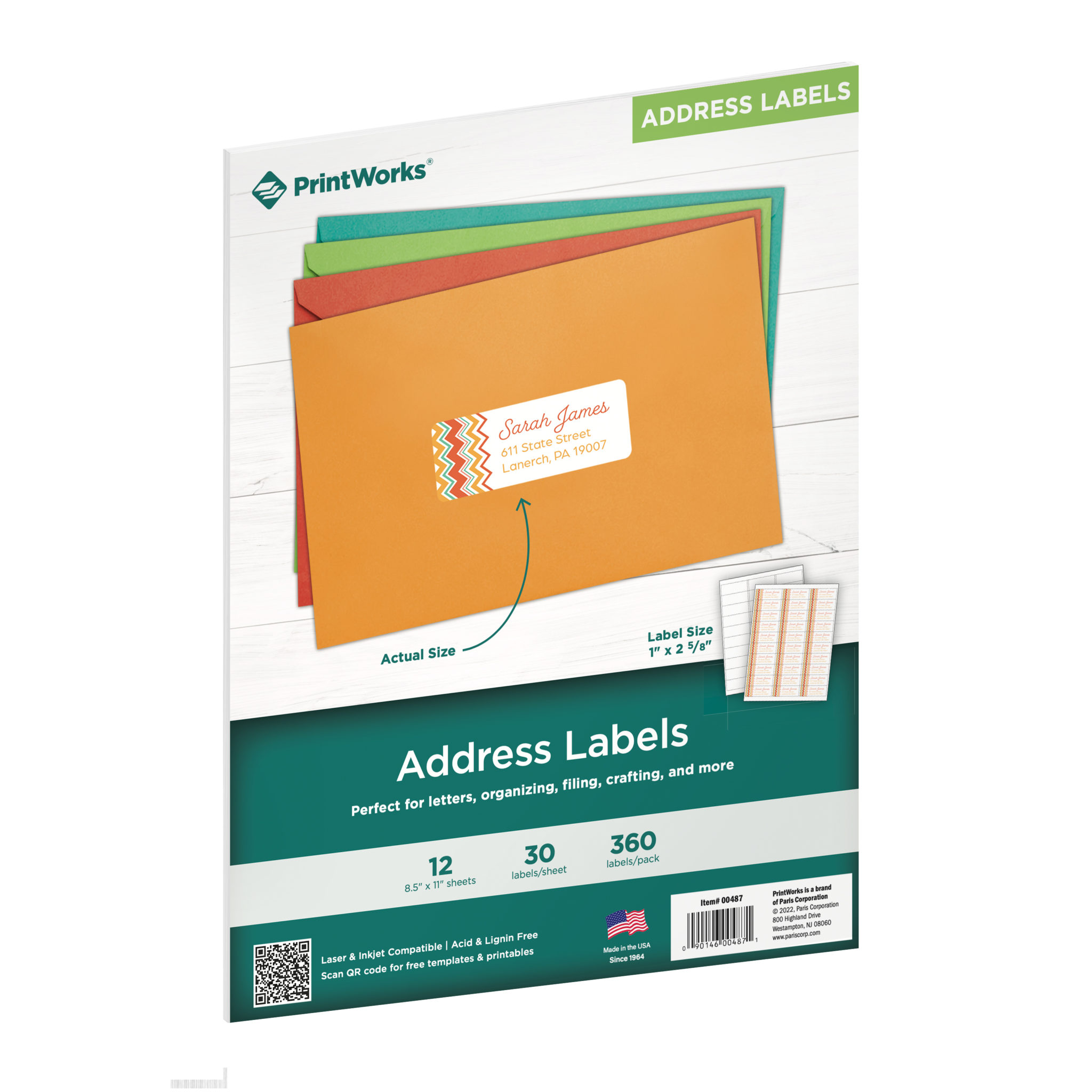 Address Labels For Personal And Business By Printworks Paris Corporation 6926