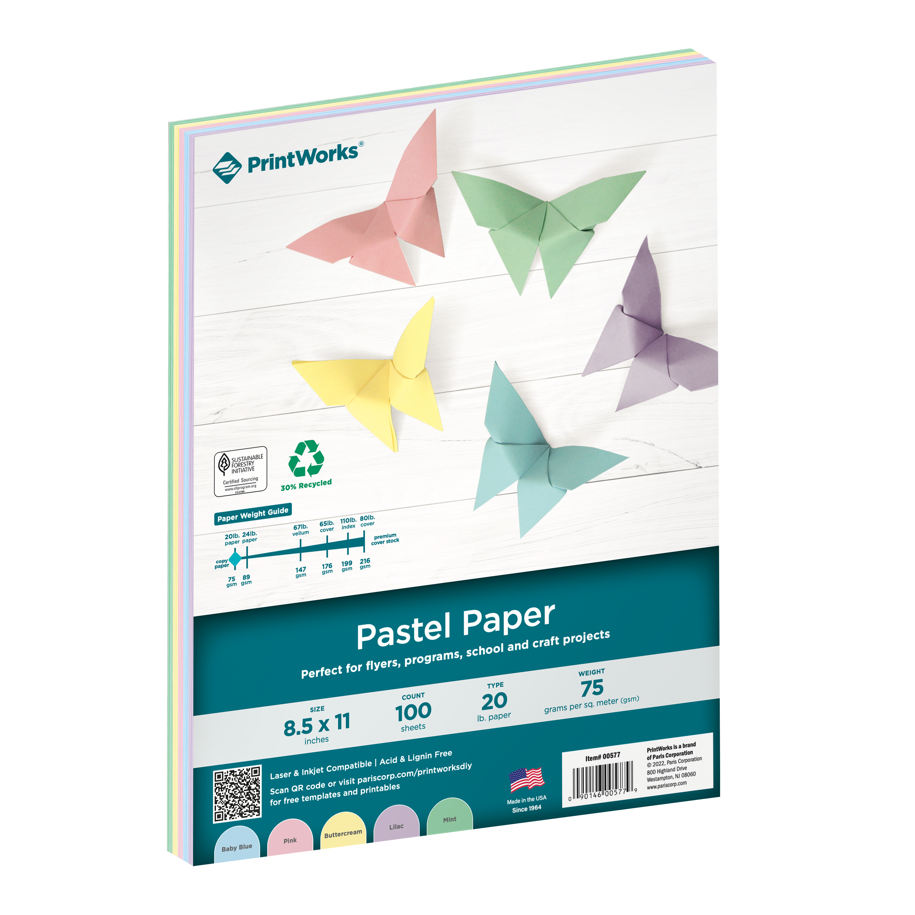 PrintWorks Pastel Paper for Craft Projects