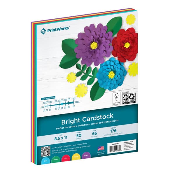 Bright Cardstock 50ct package