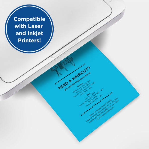 Printworks Bright Cardstock is compatible with Laser and Inkjet Printers