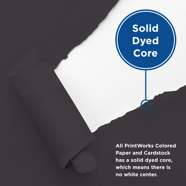 Printworks Black Cardstock has solid dyed core