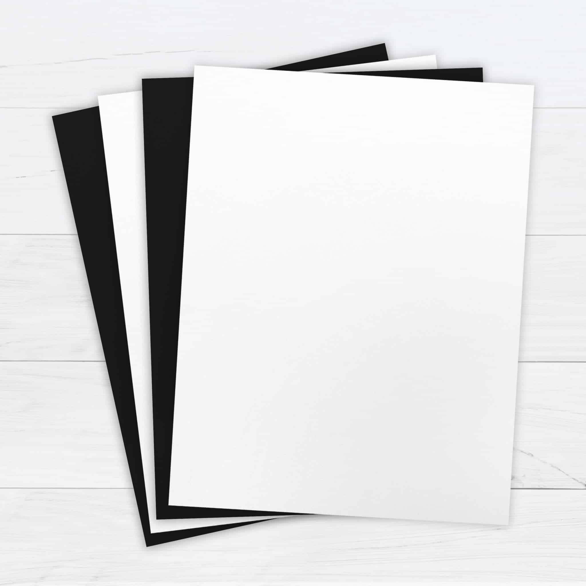 White and Black Cardstock for DIY Projects Paris Corporation