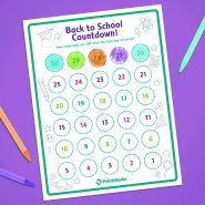 Back To School Countdown Free Printable Download Back To School Countdown Free Printable Download