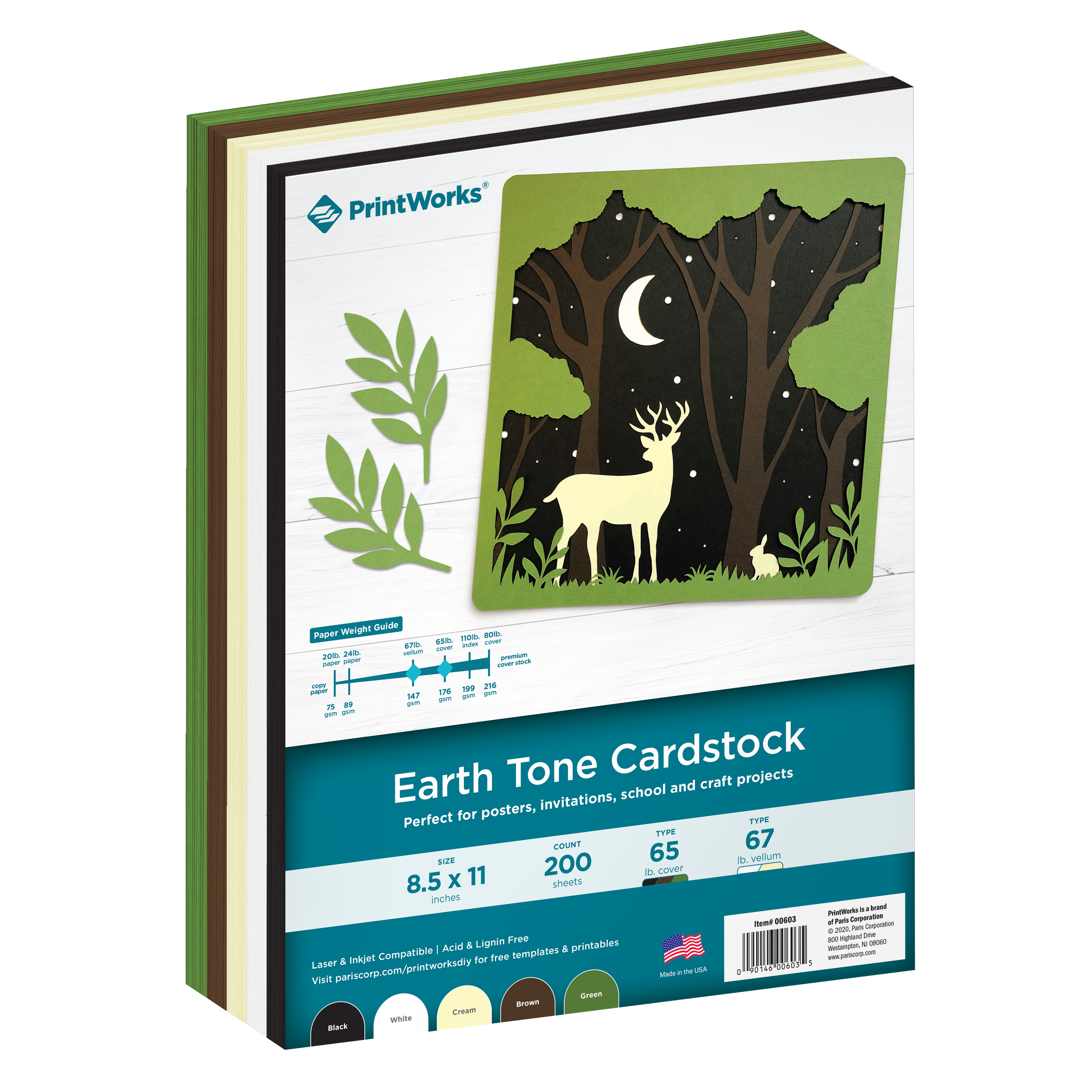 Earth Tone Cardstock by PrintWorks