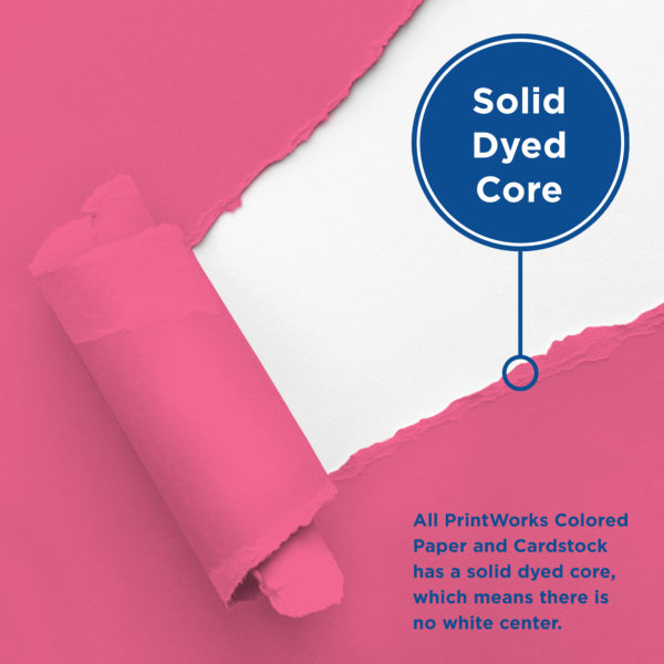 Printworks Valentine Paper has solid dyed core
