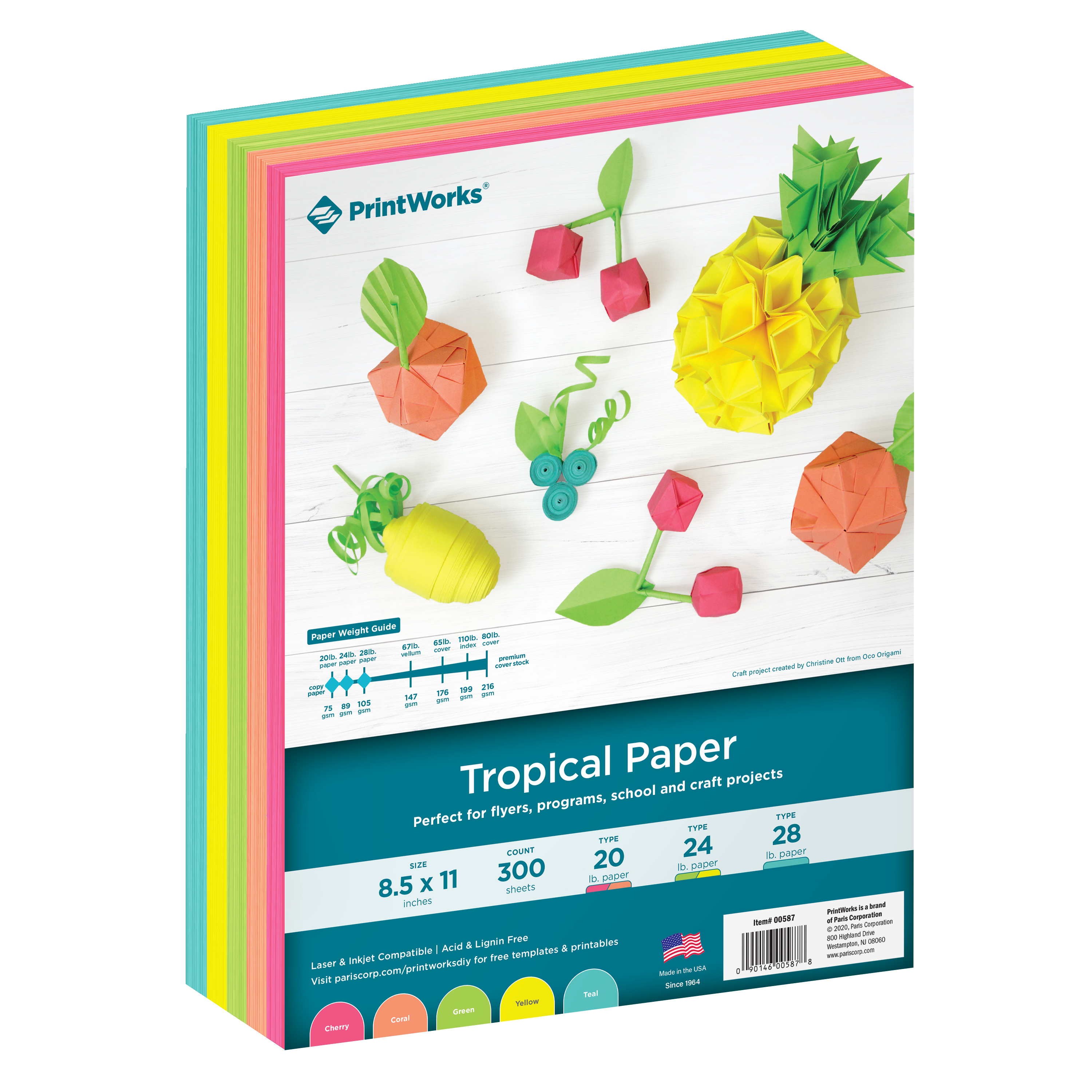 Tropical Paper, PrintWorks paper, color paper, cardstock
