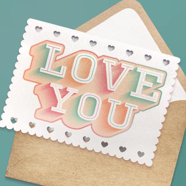 PrintWorks Valentines Day Glitter Card