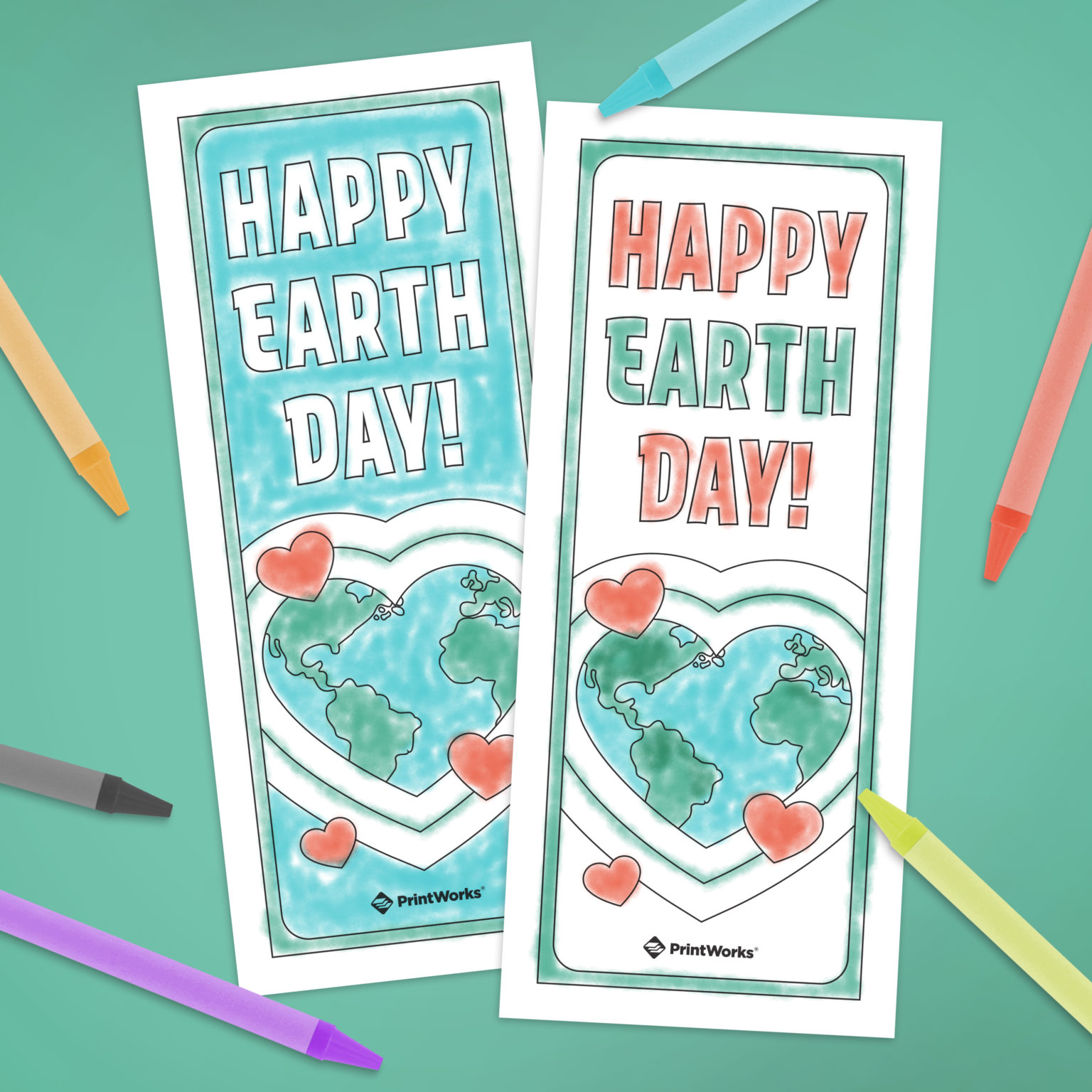 Earth Day Bookmark Free Download