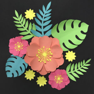 Craft paper flowers with PrintWorks Tropical Paper