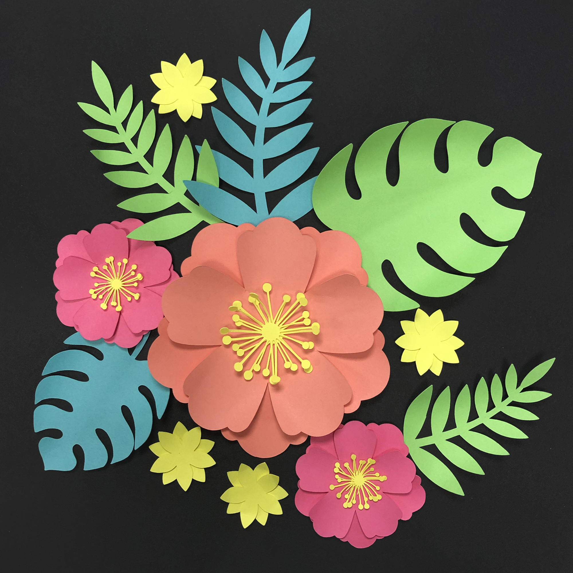 Tropical Paper Flower Templates - OGCrafts