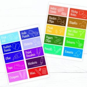 Classroom Storage Labels - Free Printable Download