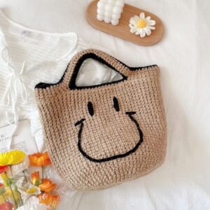 Crochet Smiley Face Bag