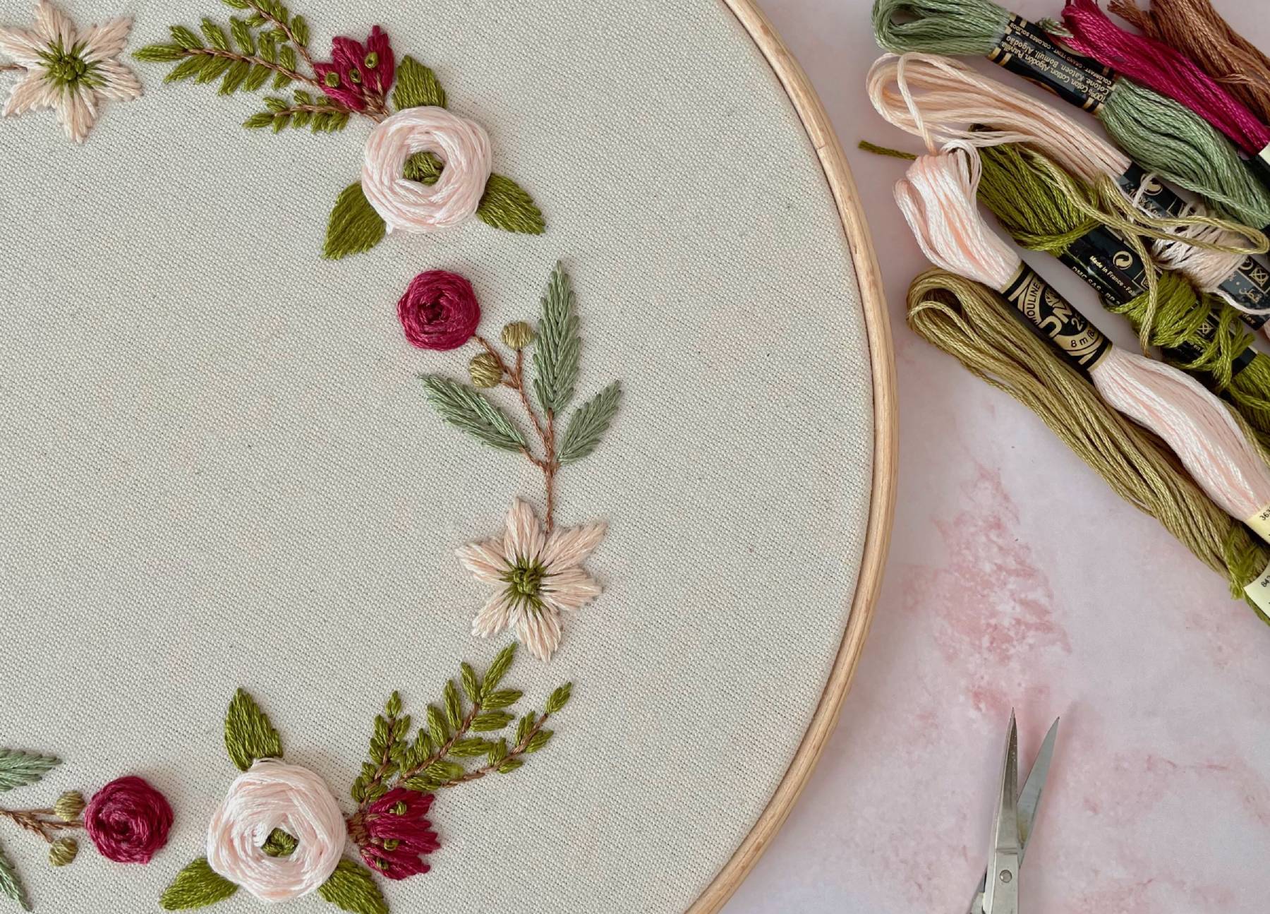 embroidered flower pattern