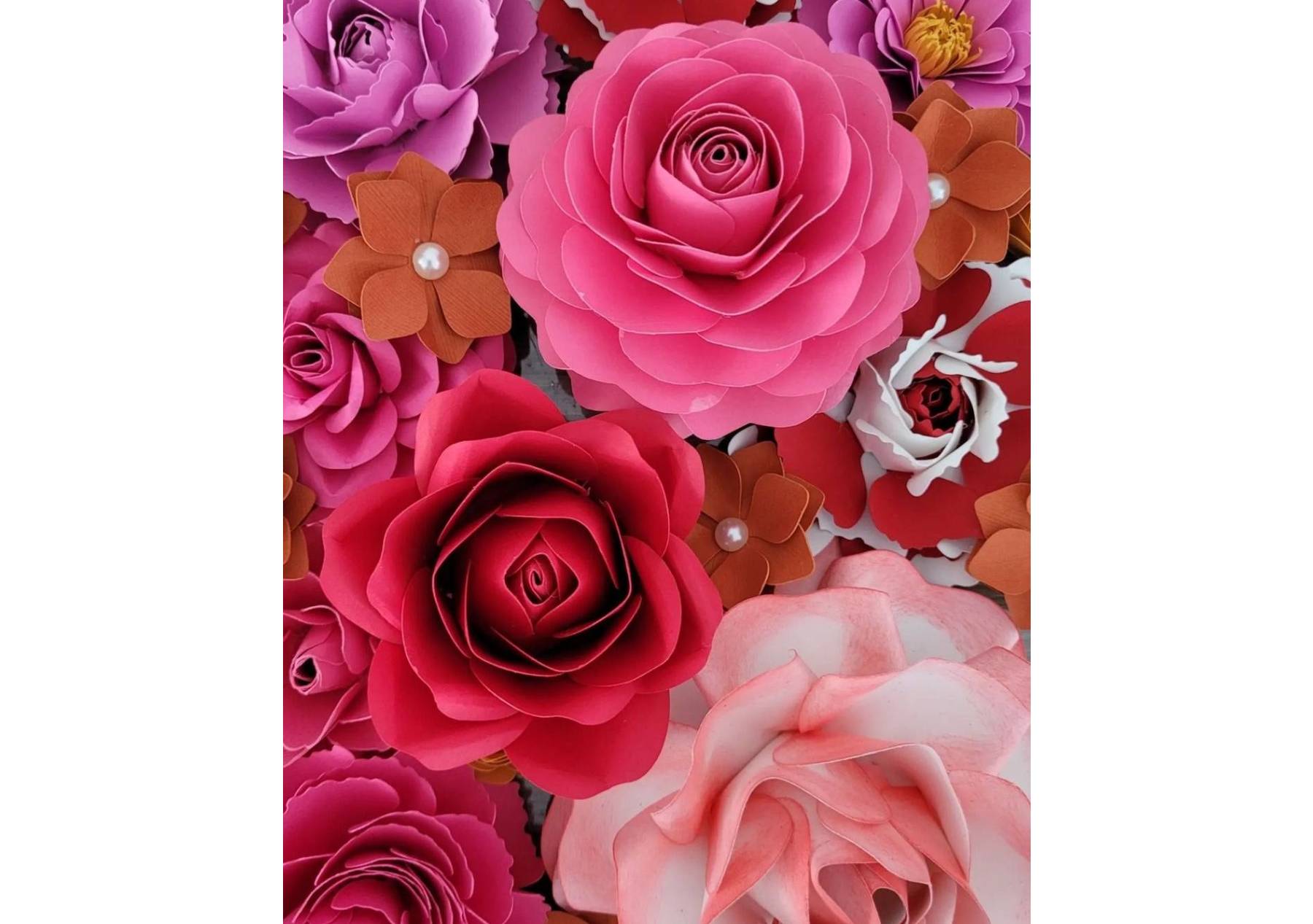 bundle of roses made from paper