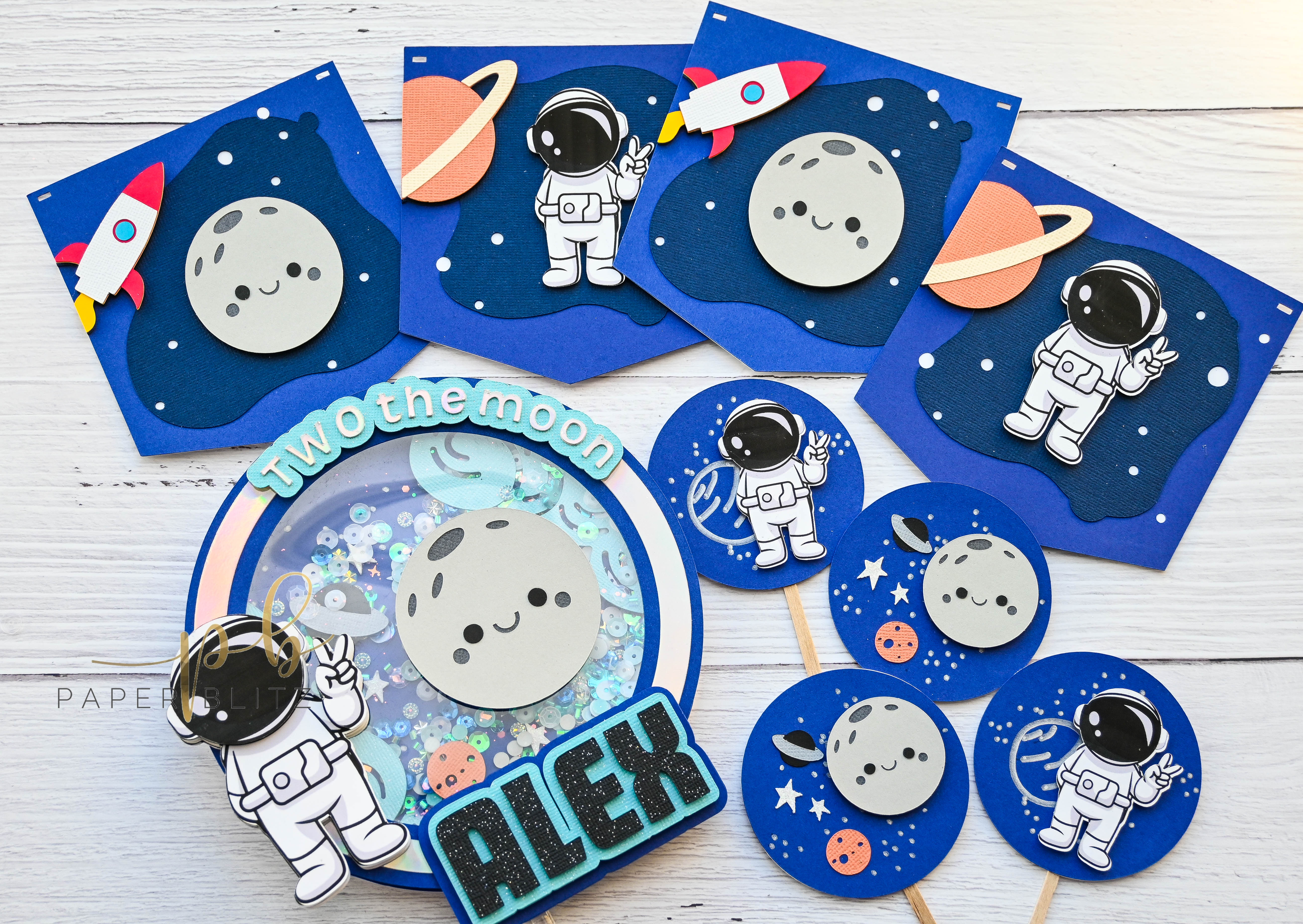 moon themed party banner paper blitz