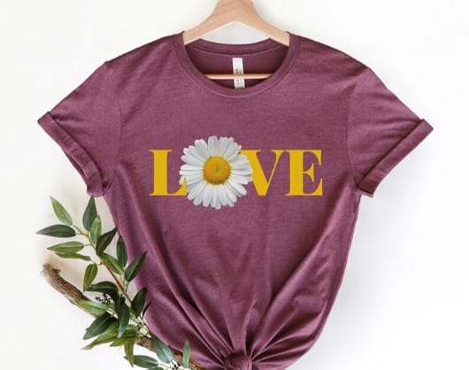 Daisy Love Maroon T-Shirt