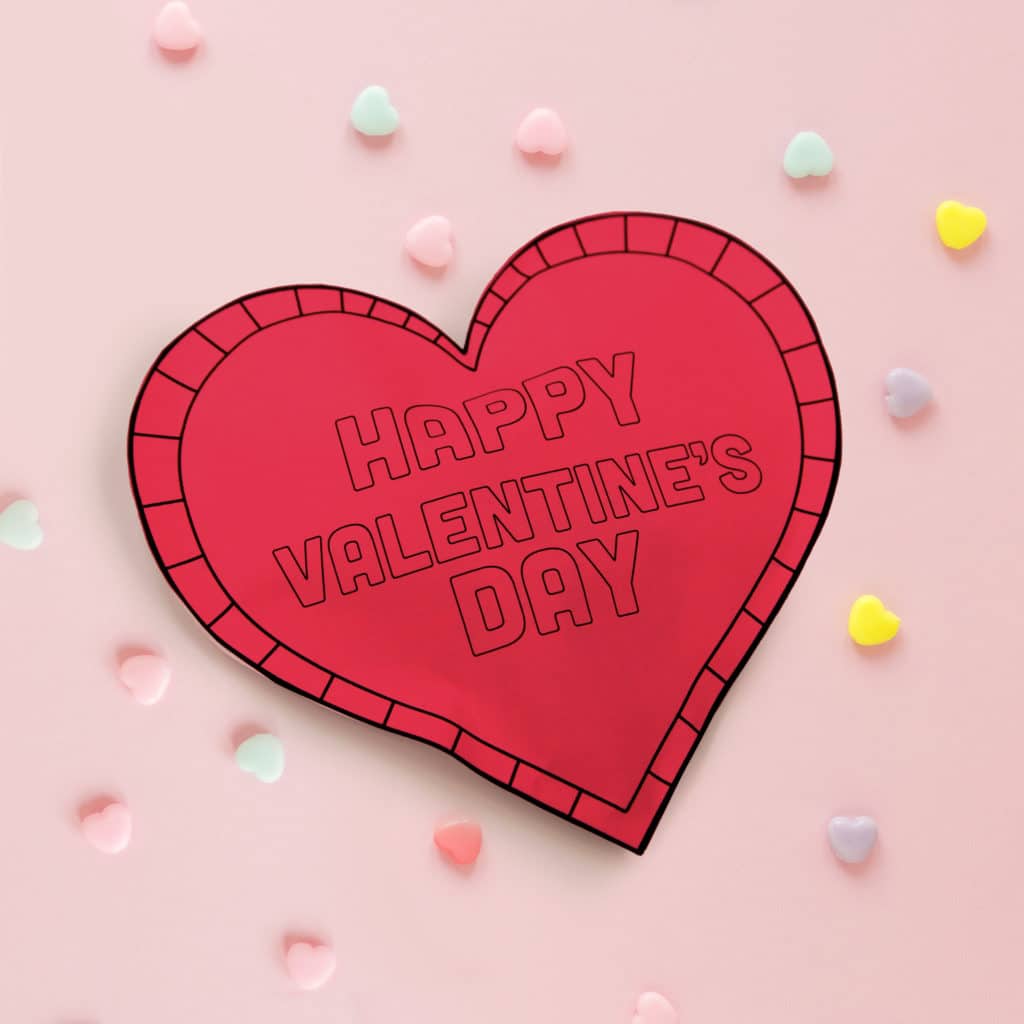 Valentine's Day Candy Pouches | Free Printable by PrintWorks