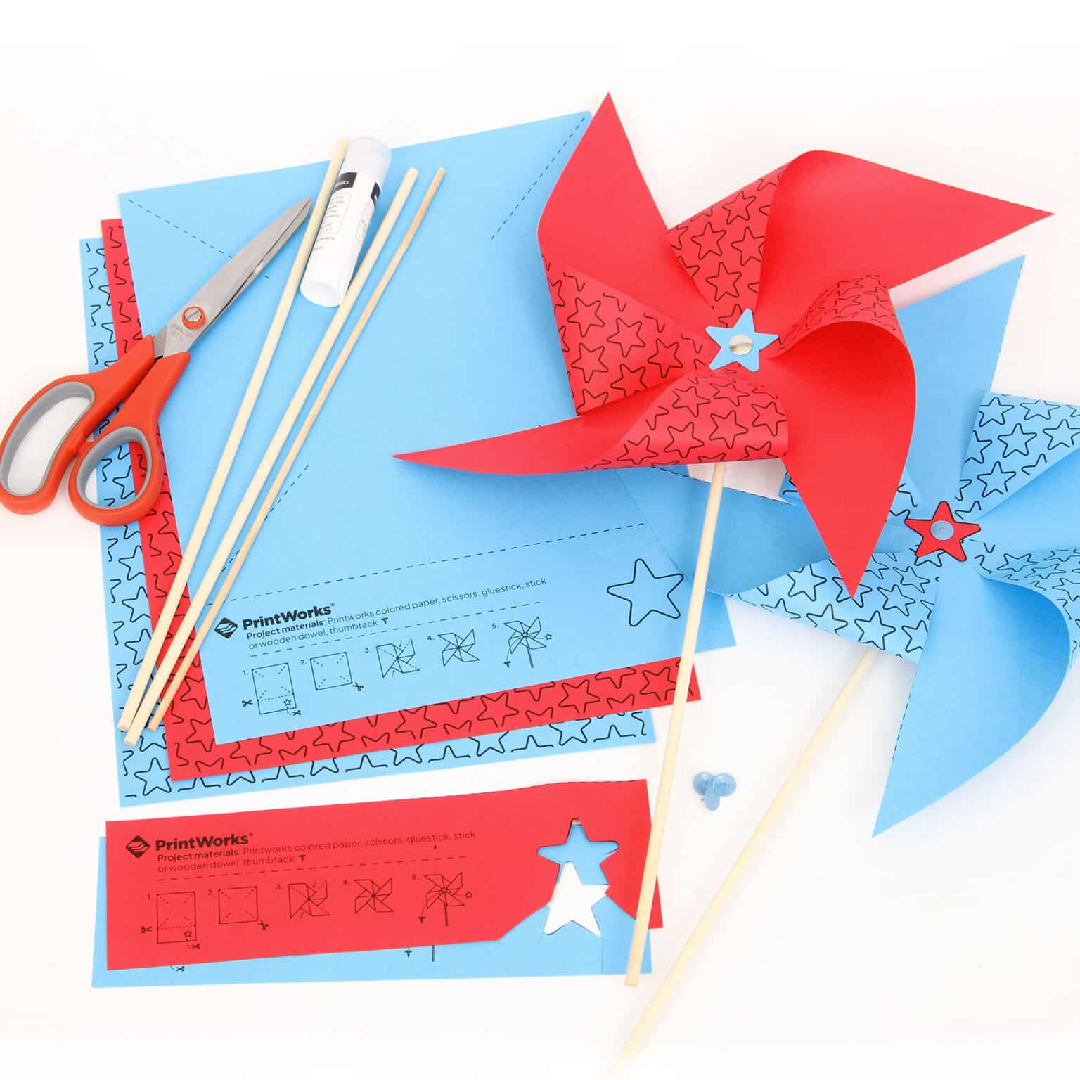 Patriotic Pinwheel - Free PDF Printable Download