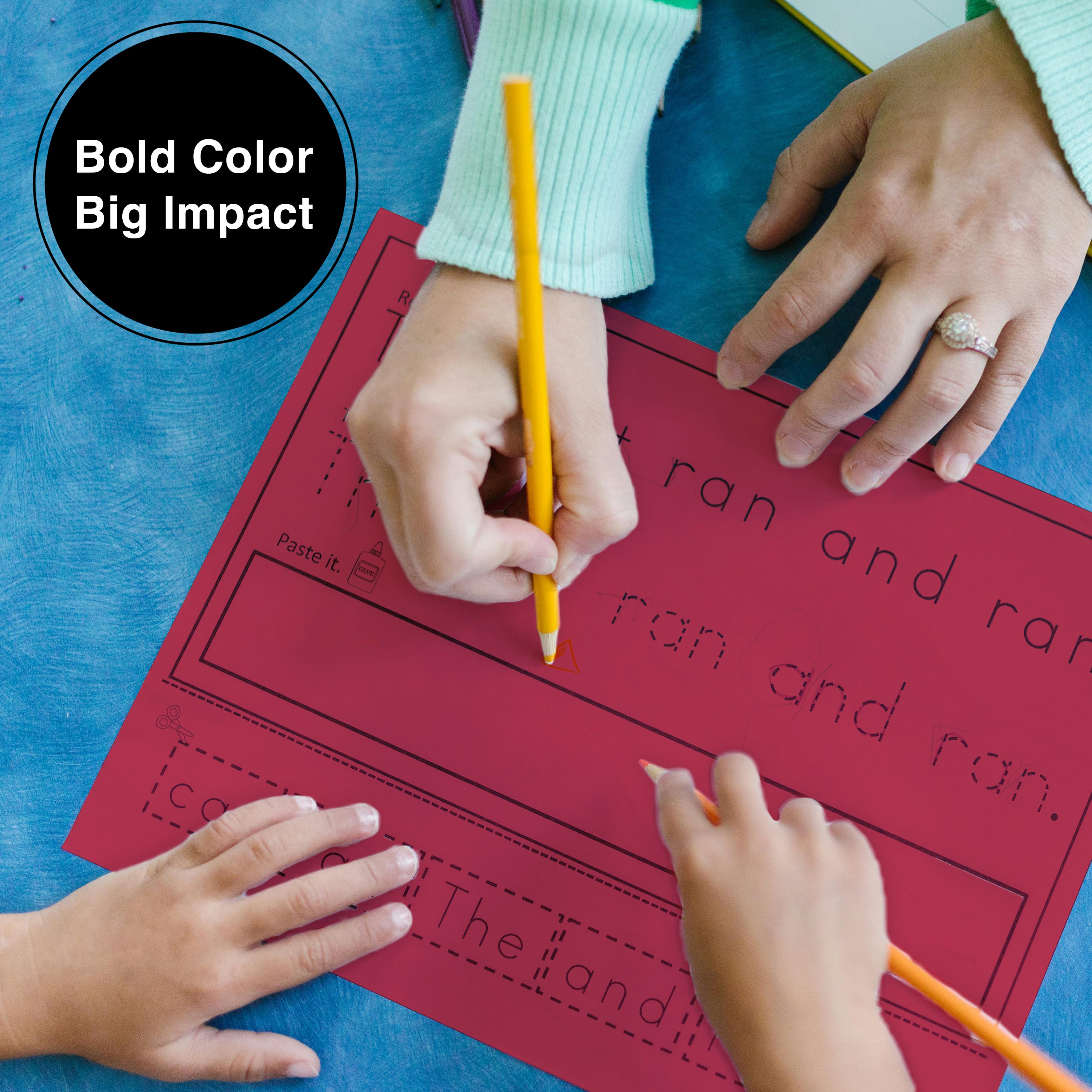 Red colored paper bold color big impact