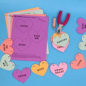Free printable download of Sweethearts Candy Garland crafting with Sweet Treats paper pack