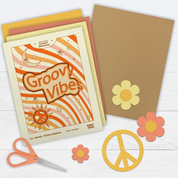 Groovy Cardstock printed samples