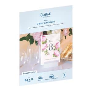 Crafted by PrintWorks White Glitter Cardstock