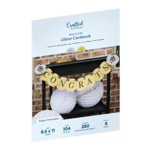 Crafted by PrintWorks Silver & Gold Glitter Cardstock