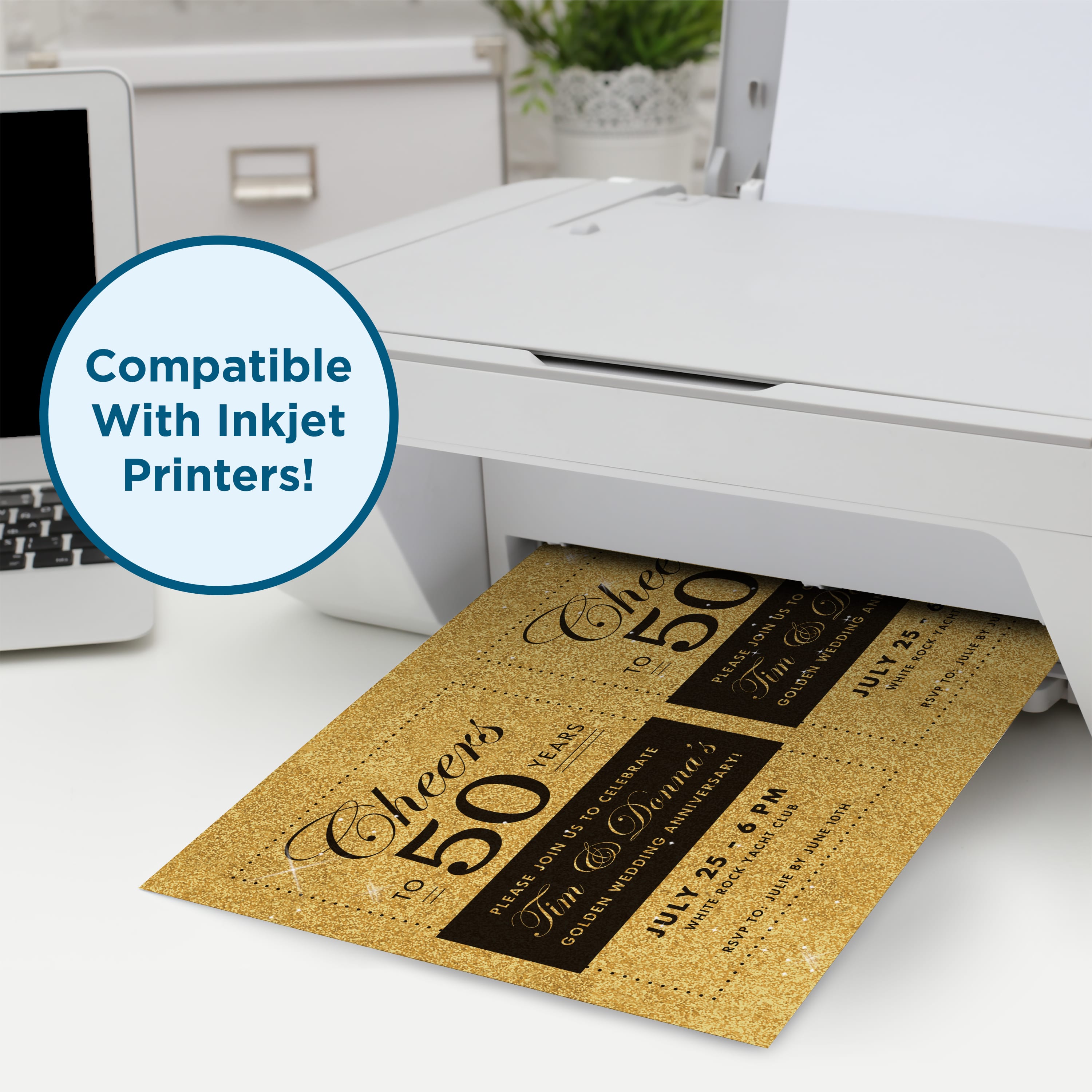 Crafted by PrintWorks Silver & Gold Glitter Cardstock - Image 4