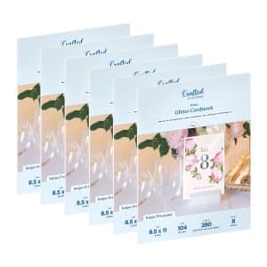 Crafted by PrintWorks White Glitter Cardstock Case