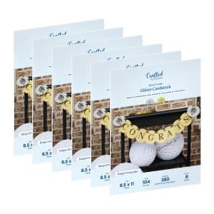 Crafted by PrintWorks Silver & Gold Glitter Cardstock Case